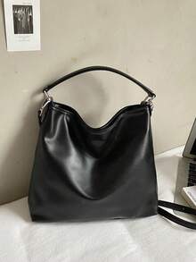 Borsa a secchiello leggera, casual business, monoblocco, stile retrò punk, con borchie in metallo, adatta per l'autunno e l'inverno. Alla moda e versatile per gli spostamenti, può essere indossata come borsa a spalla, a tracolla o a mano. Adatta per giovani donne, studentesse universitarie, nuove arrivate e professioniste. Perfetta per ufficio, università, lavoro, business, pendolarismo, attività all'aperto, viaggi e uscite.