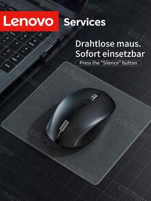 Lenovo Wireless Mouse, Lightweight And Compact Mouse, Business Office Silent Mouse, Ergonomic Design, Compatible With Multiple Platforms, Powered By 1.5V Battery (Battery Not Included) - Black - View 3