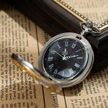 Reloj de bolsillo vintage con engranajes huecos y números romanos, gran regalo para el padre, el mejor papá, te amo papá, piezas de reloj mecánico, gran reloj de bolsillo mecánico antiguo