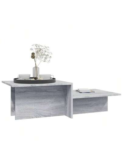 VidaXL Coffee Tafel 111.5x50x33 Cm Processed Wood Grijs Sonoma Oak view 5