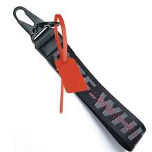 NEW White Compatible Wristband Of Keychain , Bracelet Bag Strap, Hand Chain Bag Strap - Suitable For Both Men And Women.Hand Chain Keychain Hanger In A Stylish Classic Design.Keychain Storage Box.Fashionable  Car Keychain.Hip-Hop Brand Embroidered Canvas Luggage, Backpack, Camera Strap, Denim Accessories - màu đen - Xem 12