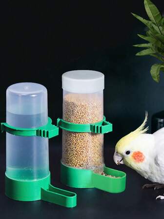 Alimentador y bebedero automático para aves de jaula de tamaño mediano, para loros, estorninos y pájaros pequeños. El mejor regalo de cumpleaños para tu ave mascota. Suministros para mascotas, alimentador y bebedero