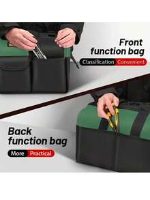 [工具包] 13/16/18英寸工具包坚固多功能1680D牛津布电工包多口袋防摔收纳包 - 軍綠色 - 查看 4