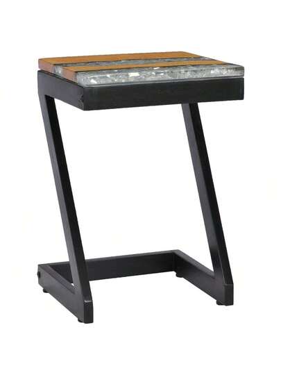 VidaXL Coffee Tafel 30x30x50 Cm Solid Teak Polyresin view 2