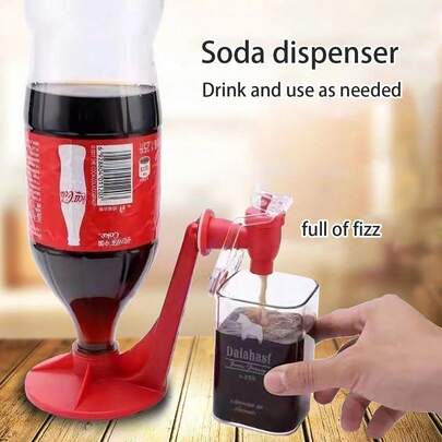 1 pieza Dispensador de bebida de soda, Dispensador de agua de botella invertida, Interruptor pequeño para fiesta, Dispensador de agua para el hogar, Bomba de soda y agua
