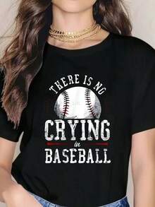 Camiseta vintage de fanático del béisbol "No se llora en el béisbol". Camisetas de moda. - Negro - Ver 7