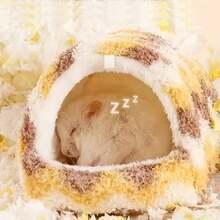 1 件随机颜色和款式小动物床，仓鼠窝，小动物隐藏床，适合兔子、龙猫