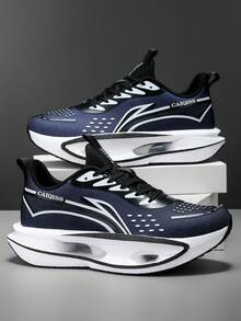 Men's Casual Fashion Sneakers - Lightweight Shock-Absorbing Sole And Breathable Fabric Upper, Gradient Blue/Pink/Purple/Turquoise - Suitable For Fitness, Casual And Outdoor Wear All Year Round - Minimalist Urban Street Style With Shock-Absorbing Design