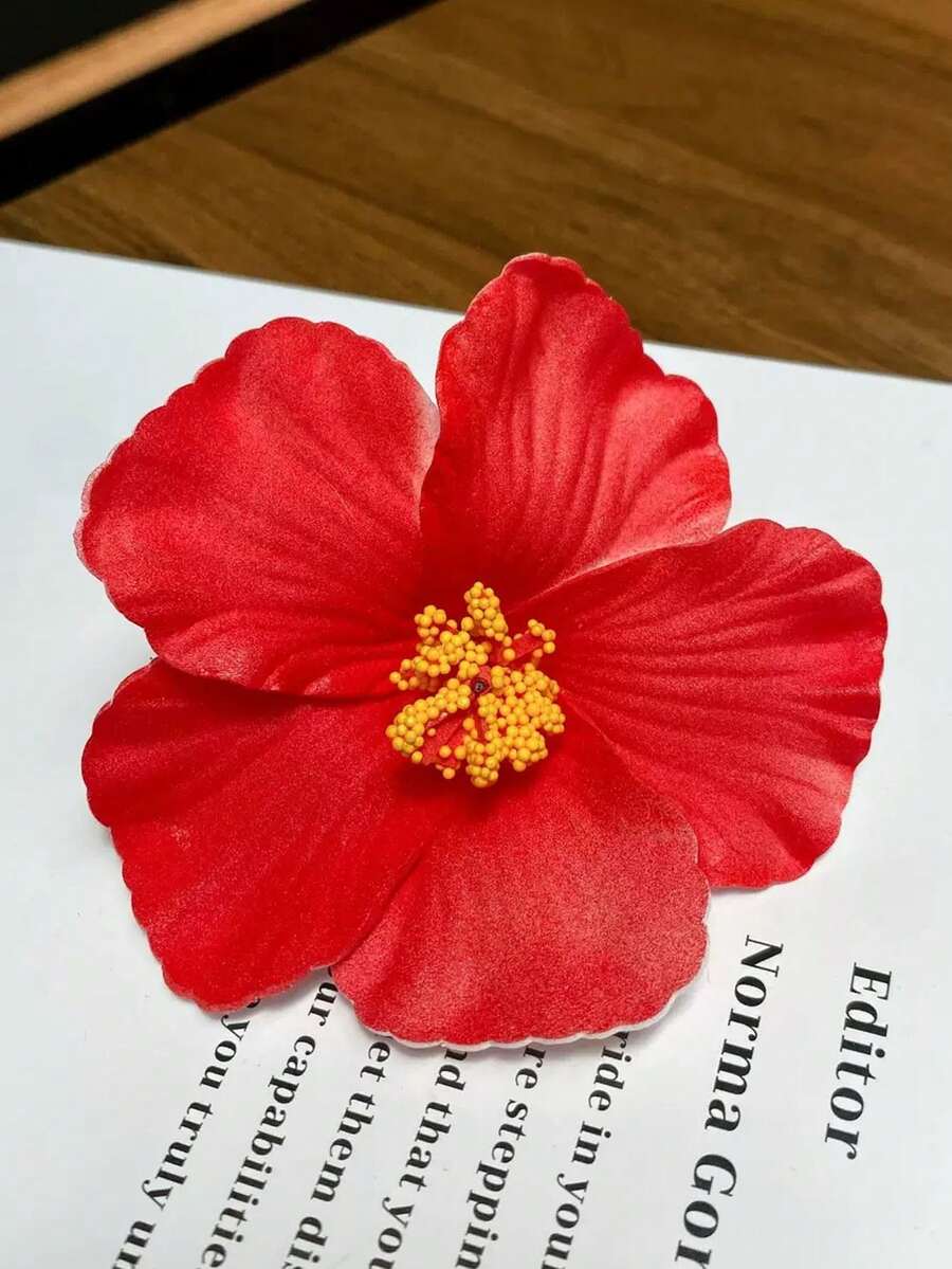 1个夏威夷花朵发夹，可爱芙蓉花和鸡蛋花发夹，适合女性和女孩，渐变色夏威夷花朵发夹，夏威夷发饰，向日葵发夹，适合海滩派对和日常佩戴，可搭配服装作为发饰，超值套装，情人节礼物，发夹，头部饰品
