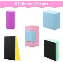 Set de 6 Piezas Soft Play para Escalar, Juego de Espuma Colorido para Niños, Gimnasio Modular Interior para Gatear, Deslizarse y Juego Activo, para Casa y Guardería (1-3 años) - Multicolor - Ver 7