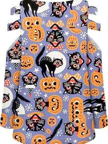 Blusa Estampado de Gato Lunar - Negro - Ver 3