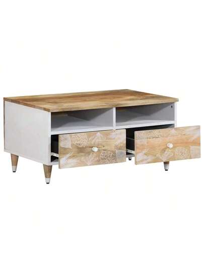 VidaXL Coffee Tafel 80x54x40 Cm Solid Mango Wood view 4