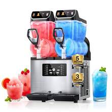 Máquina de granizados de 2 l para el hogar, sin necesidad de cubitos de hielo, autolimpiable, máquina de granizados 5 en 1 para granizados, cócteles, frappés, batidos, vino, tecnología de congelación rápida - Enchufe EU Tipo E(220-240V) - Ver 10