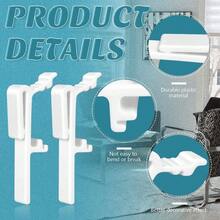 12 Piezas de Cenefa Verticales con Clip de plstico Blanco para Cubierta Antipolvo Que se Adapta a rieles de 1 1/2 Pulgadas y 1 9/16 Pulgadas en la Parte Superior - blanco - Ver 5