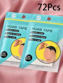 1pack Hijab Tape, Invisible Anti-Slip Adhesive Tape For Headscarf Fashionable Brooch