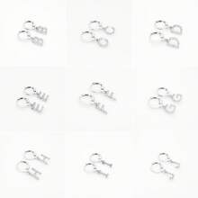 Set Of 2 Elegant Necklaces For Women With A-Z Letter Pendants, Plated In 925 Silver Or 18K Gold - Colar + Brincos (Prata) - Xem 9