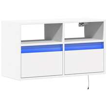 vidaXL TV-Wandschrank Mit LED-Beleuchtung Weiß 80x31x45 Cm