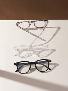 3 PCS Women's Casual Square Frame Light Glasses,Simple Design Lightweight Clear Glasses For Daily Clothing Decor And Everyday Use