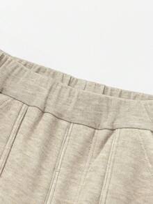 Balabala 2025秋冬季幼儿男童抓绒直筒裤，保暖休闲款 - 咖花灰 - 查看 8