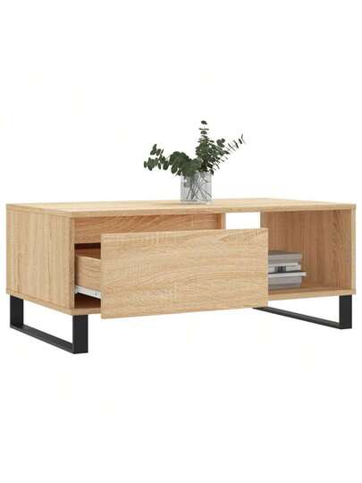 VidaXL Coffee Tafel 90x50x36.5 Cm Processed Wood Sonoma Oak view 4