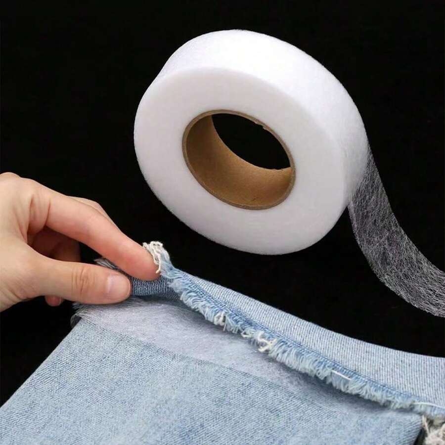 1pc Double-Sided Iron-On Hemming Tape, Strong Adhesive Heat Bonding Tape, Iron-On Fusible Web For Clothing Alterations, Pants, Jeans, Skirts - Multicolor - View 1