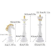 1pc Small Chess Ornaments Kings Queens Knights Bishops Arts Handicrafts Miniature Figurines Collection Living Room Interiors Tabletop Decoration Accessories - Multicolor - View 31