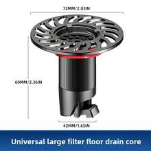 Tapón de drenaje fácil de limpiar, antioxidante, con red de filtro grande, cubierta de drenaje de bañera de baño, antiolor, anticobstrucción, a prueba de plagas