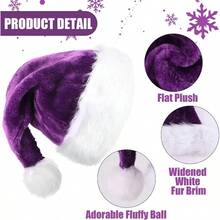 Christmas Santa Hat For Adults Velvet Christmas Hat For Men Women Xmas New Year Party Favor Unisex Adults