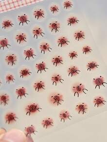 1 Stück süße Capybara Gesicht Cartoon japanischer Stil Nail Art Sticker Kawaii 5D Tier Ausdruck Maniküre Abziehbilder für Frauen witziger Charakter Nagel Sticker für lange und kurze Nägel selbstklebende Nagel Dekorationen