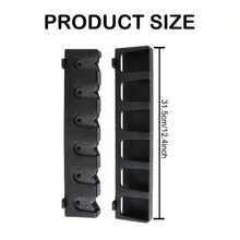 Black ABS Fishing Rod Holder - Wall Mounted, High Density Foam Handle Storage Rack, Suitable For Garage, Sports Equipment Storage, Utility Room Fishing Rod Holder, Fitness Equipment Storage Rack, Fishing Gear Hanging Rack - Multicolor - View 5