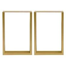 2er-Pack 28-Zoll-Möbelbeine, Tragkraft 440 lbs, goldene Metalltischbeine mit verstellbaren Füßen - Gold - Übersicht 4
