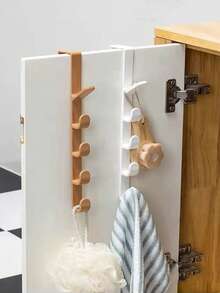 Easy Install Door Hanging Hook - Multi-Function Plastic Coat & Hat Rack - Space-Saving Bedroom & Home Organizer - Multicolor - View 6