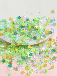 50g/100g/200g/500g Random Color Reflective Iridescent Sequins Cream Glue For DIY Phone Case, Necklace, Earrings, Bracelet, Decoration, Jewelry Making Resin Crafts