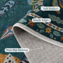 1 Stück super weicher Schlafzimmerteppich, tief grüner, waschbarer Dekorationsteppich mit Insektendruck für Wohnzimmer, rutschfeste dünne Esszimmermatte, fleckresistenter großer moderner Teppich, hergestellt aus Polarfleece - weich, flauschig, bequem, leicht zu reinigen, seidig, warm, niedlich - geeignet für Flur, Küche, Waschraum, Bad, Dorm, Sofa, Schlafzimmer, Wohnzimmer, Waschtisch, Stuhl, Teppich, Raumdekoration, Hochzeitsdekoration, Wohnzimmerdekoration, Geschenk