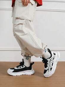 1 Paio di scarpe sportive casual, leggere e versatili per adolescenti, in rete traspirante, adatte per primavera e autunno, per running e tempo libero