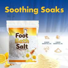 Detox Bath Salt 21 Ounces Epsom Salt With Natural Ginger And Lemon Essential Oils Plus Vitamin C In Pouch With Easy Press-Lock Seal (1 Oz/30g/Bag)