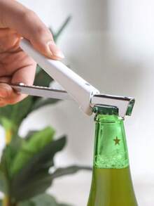 1pc Adjustable Stainless Steel Jar & Bottle Opener With Soft Rubber Grip - Ergonomic Design For Easy Lid Removal, Perfect For Pickles, Cans, And More - Ideal For Seniors And People With Low Strength, Jar Opener