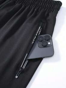 3pcs Men's Casual Drawstring Sweatpants, Lightweight, Stretchy, Breathable, Simple Knit