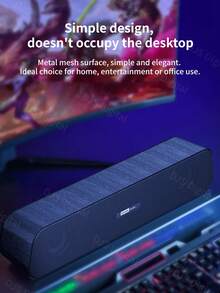 Lenovo Wired Desktop Speakers, Oblong Bass Speakers, Wired Desktop Audio, TV/Computer USB Powered Stereo Speakers