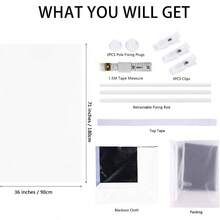 Persianas opacas sin taladros, cortadas a medida, enrollables, fciles de instalar, cortinas temporales autoadhesivas, para interiores, dormitorios, cocinas, baos, puertas francesas - Blanco + 89An x 180Al cm - Ver 6