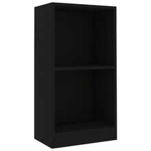 vidaXL Bücherregal Schwarz 40x24x75 cm Holzwerkstoff