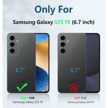 For Samsung Galaxy S25 FE Case Military Grade Drop Proof Protection Mobile Cover With Kickstand Matte Textured Rugged Shockproof TPU Protective Sturdy Phone Case Black - 黑色 - 查看 2