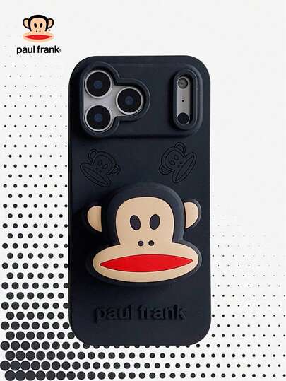 Paul Frank Officially Licensed Paul Frank Soft Silicone Phone Case, Full Body Shock-Proof Protection With Camera Cover, Design Suitable For IPhone 12 13/14/15/16/17 Pro Max