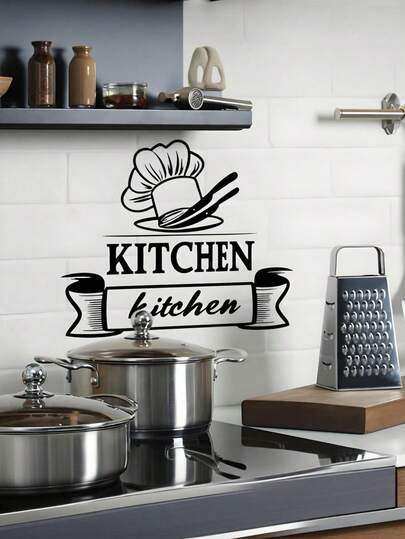 1 pieza Sombrero de chef de cocina Pegatina de pared decorativa creativa para baño, hogar, sala de estar, dormitorio, habitación infantil, puerta, fondo de TV y sofá