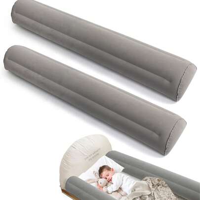 1pc/2pcs Inflatable Bed Rail, Inflatable Bed Edge, Children Bed Guardrail, Portable Travel Bed Fence