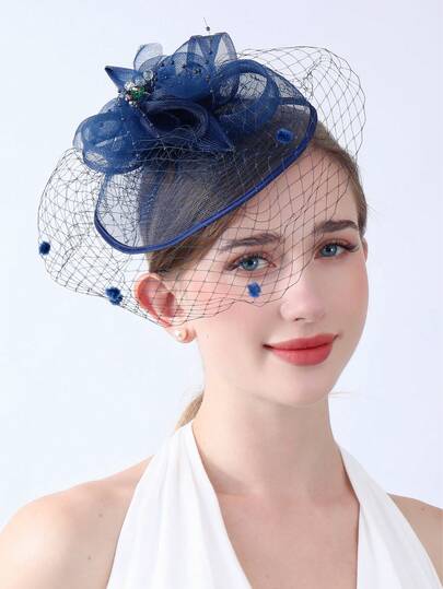 1pc Feather Fascinators Headband Women' Tea Party Hat Kentucky Derby Hats Cocktail Wedding Bridal Fascinators Headband Clip For Women Girl Birthday Mother's Day Halloween Christmas Gift