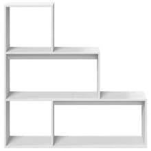 vidaXL 3-Stufiges Raumteiler-Bücherregal In Weiß, 123x29x123cm, Aus Holzwerkstoff - White - View 5