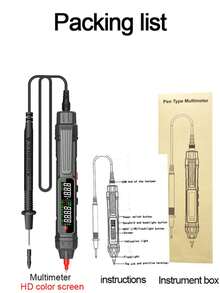 6000 Counts Smart Digital Multimeter, Non-Contact High Precision Voltage Detector Pen, Auto Range, Capacitance, Ohm, NCV Tester