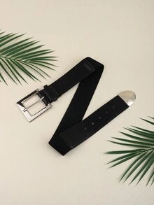 Metal Buckle Elastic Belt Summer, School Fall, Autumn, Halloween - Black - View 9