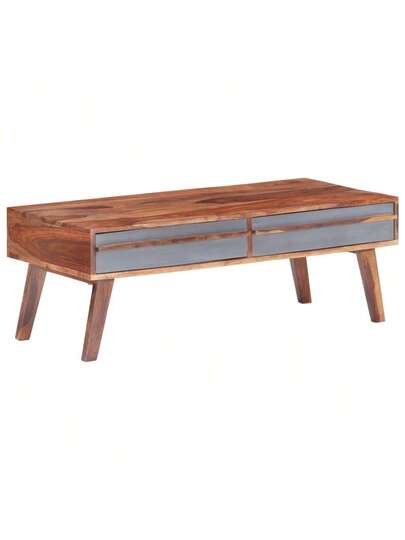VidaXL Coffee Tafel 110x50x40 Cm Solid Wood Grijs view 10